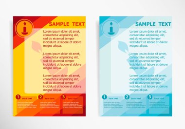 Soyut vektör modern el ilanı, broşür vektör t mum sembolü