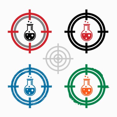 Hedef simgeleri arka plan cam ampul simgesini