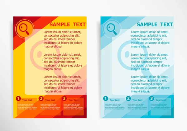 Soyut vektör modern el ilanı, broşür vektör tem Lupe sembolü