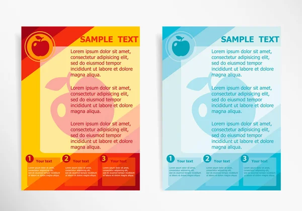 Soyut vektör modern el ilanı, broşür vektör temp Apple simgesini