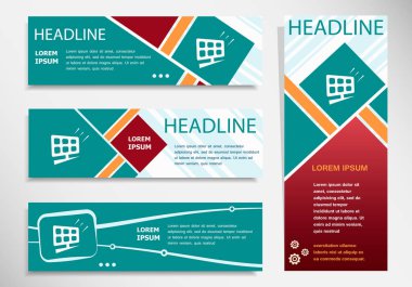 Güneş Paneli simgesini yatay ve dikey afiş