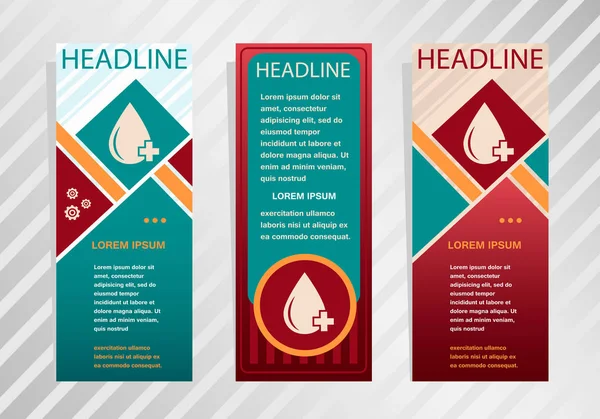 Kan simgesi dikey afiş