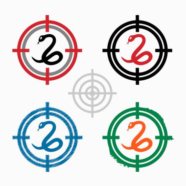 Hedef simgeleri arka plan yılan simgesine