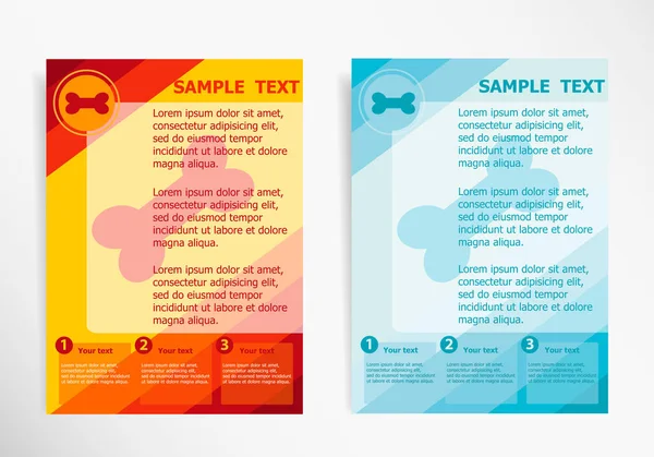 Köpek kemik işareti simgesini soyut vektör modern el ilanı