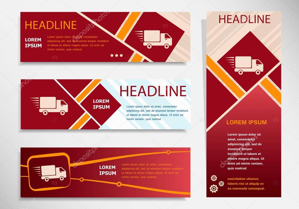 Website headers of Fast delivery service