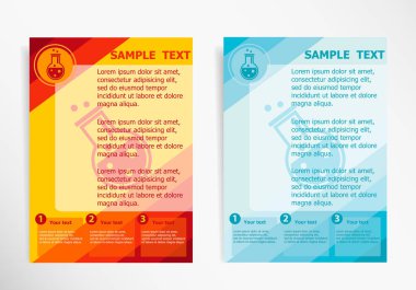 Cam ampul simgesini soyut vektör modern el ilanı