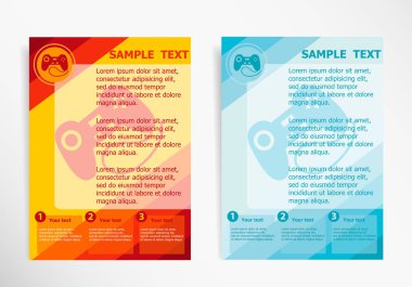Oyun çubuğu simge tasarlamak vektör modern el ilanı