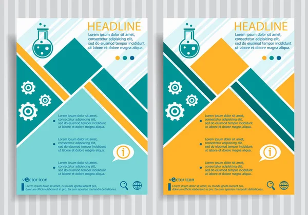 Glazen bol web symbool op vector brochure flyer ontwerp lay-out tem — Stockvector