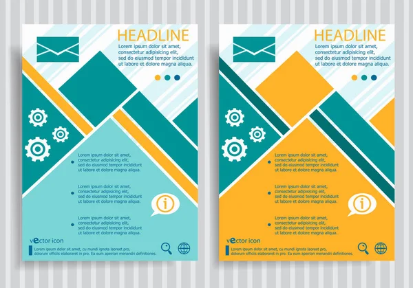 Envelop web symbool op vector brochure flyer ontwerp lay-out templ — Stockvector