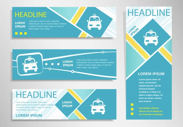 Dikey ve yatay banner simgesine taksi