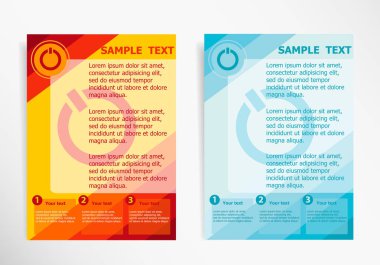 Güç tanıtıcısında konumu bir soyut vektör modern el ilanı