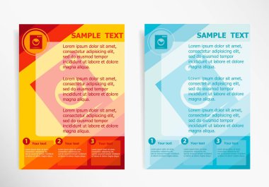 Çamaşır makinesi üzerinde soyut vektör modern el ilanı