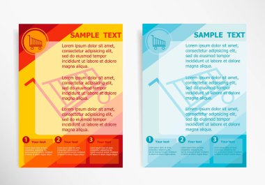 Alışveriş sepeti sembolü soyut vektör modern el ilanı