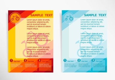 Bisiklet sembolü soyut vektör modern el ilanı