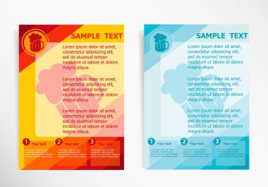 Bira kupa simge tasarlamak vektör modern el ilanı