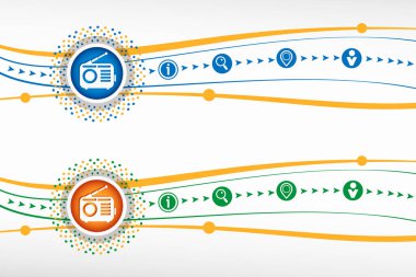 Arka plan afiş için simgesine Retro radyo