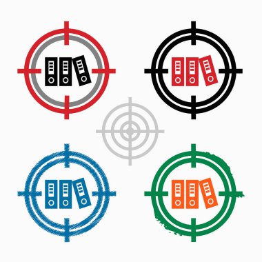 Kutsal kişilerin resmi üstünde hedef simgeleri arka plan bağlayıcı vektör