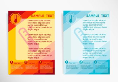 Termometre simge tasarlamak vektör modern el ilanı