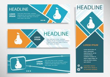 Armut yaprak yatay ve dikey afiş imzala. Modern ba
