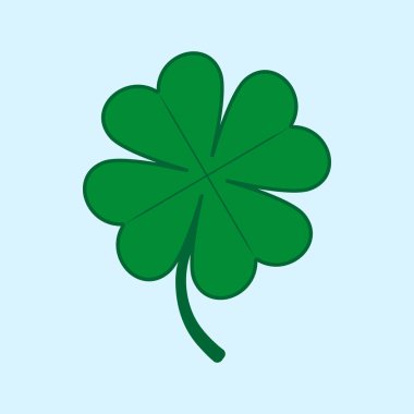 Yeşil dört yapraklı yonca logosu