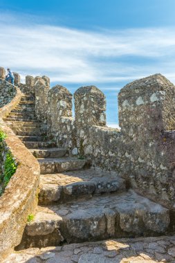 Sintra Hill'de kadar de Mağribi Kalesi sahne