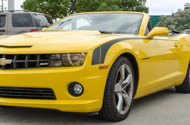 Sarı yüksek teknoloji Chevrolet Camaro Ss Cabrio 