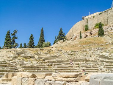 Merdivenlerden Parthenon Tapınağı'nda görünümünü