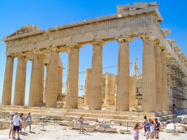 Parthenon Tapınağı Akropol, dış görünümü