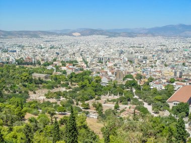 Yunanistan'ın başkenti Atina şehrinin havadan görünümü