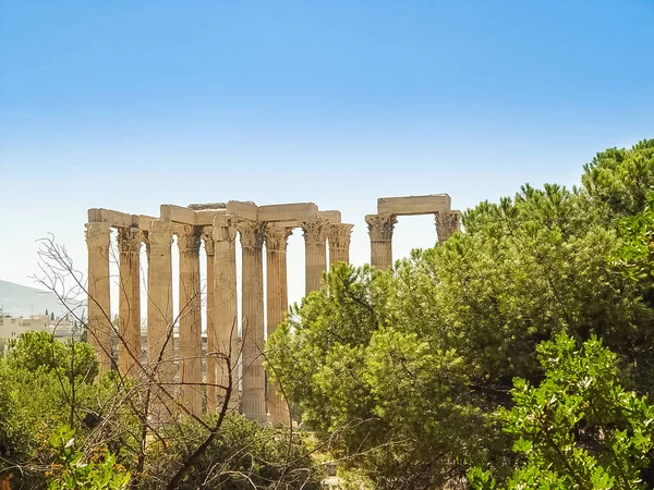 Vista do Templo de Zeus Olímpico — Fotografia de Stock