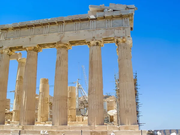 Vista exterior do templo de Parthenon na Acrópole — Fotografia de Stock