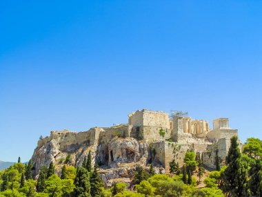 Parthenon Tapınağı Akropol Tepesi üzerinde 