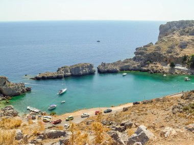 Saint Paul Bay ve plaj Rodos Adası
