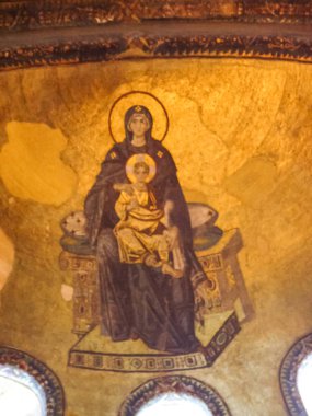 Aya Sophia içinde Meryem Ana mozaik 