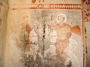 Göreme Vadisi, Cappadocia kilisede fresco