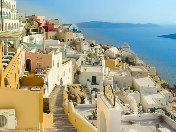 Fantastisk utsikt över Oia byn på Santorini — Stockfoto