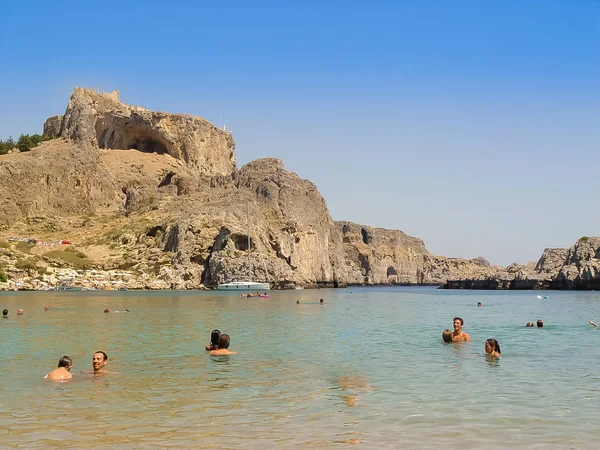 Lindos en la isla griega de Rodas — Foto de Stock