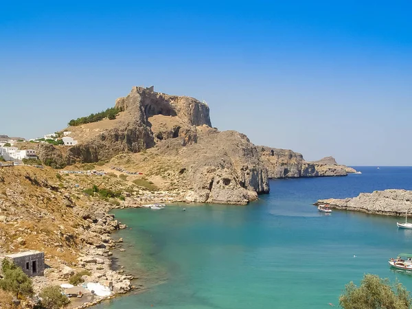 Lindos en la isla griega de Rodas — Foto de Stock