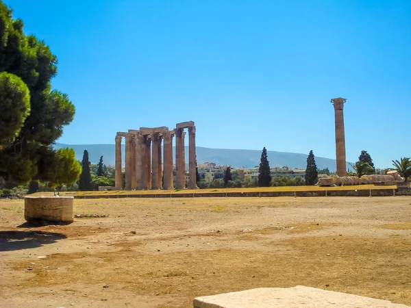 Vista do Templo de Zeus Olímpico — Fotografia de Stock