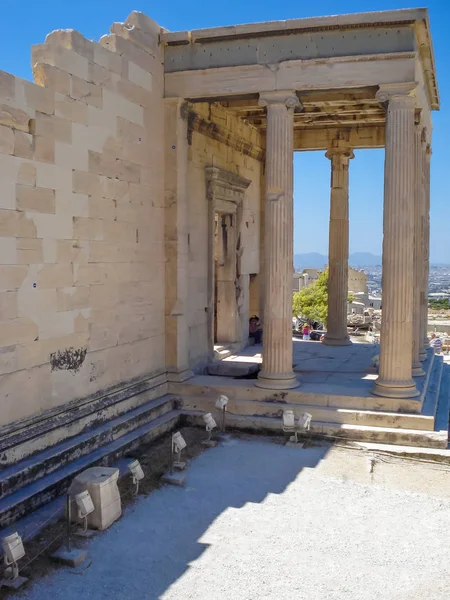 Vista esterna del tempio del Partenone all'Acropoli — Foto Stock