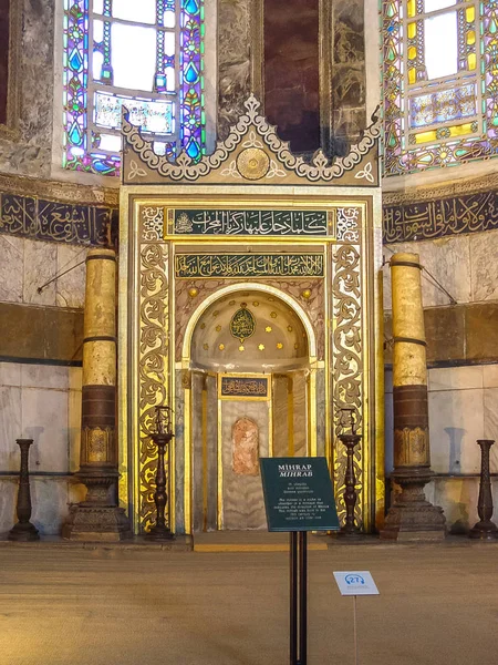 Interieur van de Aya Sophia in Istanbul, Turkije — Stockfoto