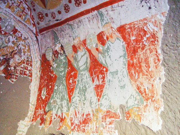 Fresco barlangszálló, Cappadocia templom — Stock Fotó