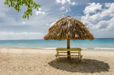 Grand Knip Beach in Curacao at the Dutch Antilles clipart