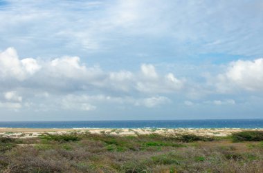 Panorama görünüm turkuaz Karayip Denizi 