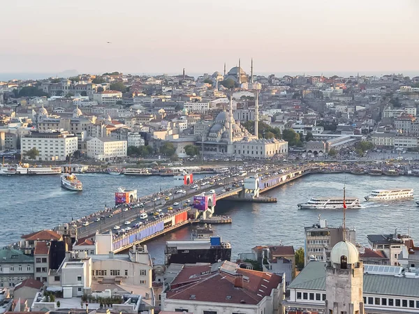 Panoramatický pohled z Istanbulu na západ slunce — Stock fotografie