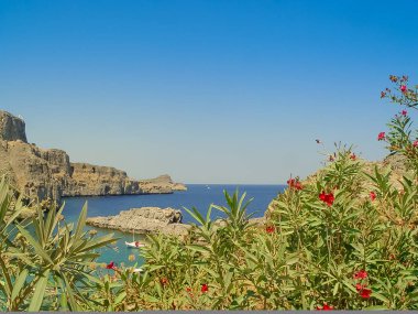 Saint Paul Bay ve plaj Rodos Adası