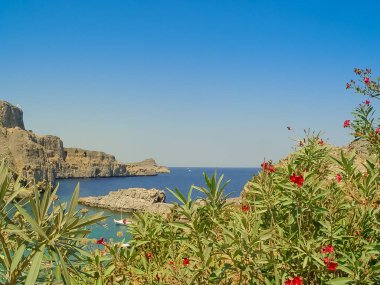 Saint Paul Bay ve plaj Rodos Adası