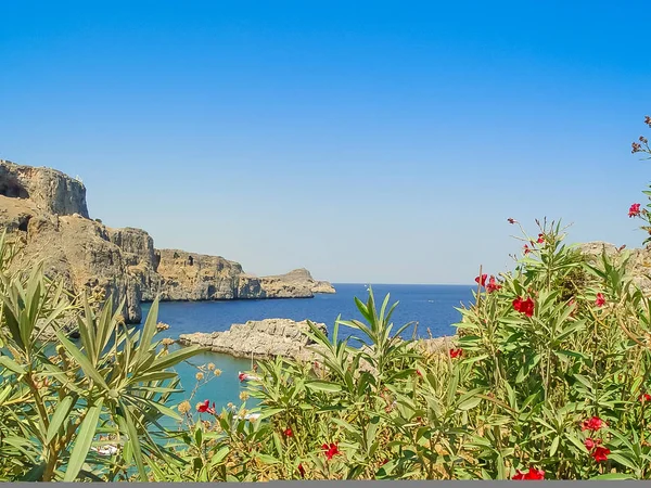 Lindos en la isla griega de Rodas — Foto de Stock