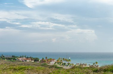 Panorama view with the Arashi Beach as background clipart
