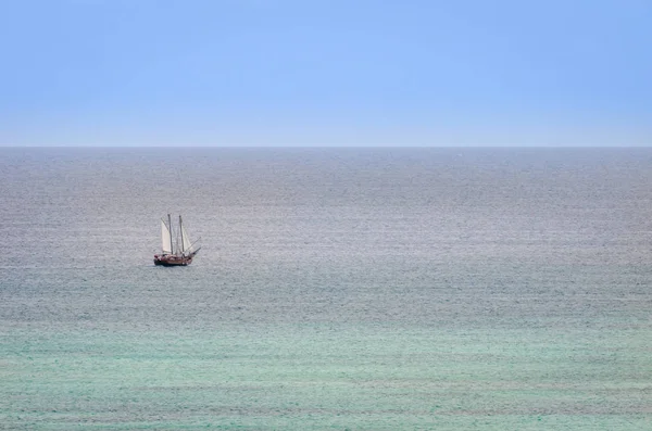 Veduta aerea delle barche dalla costa occidentale di Aruba — Foto Stock